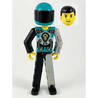 Lego panáček Technic, tmavě tyrkysová (tech001B)